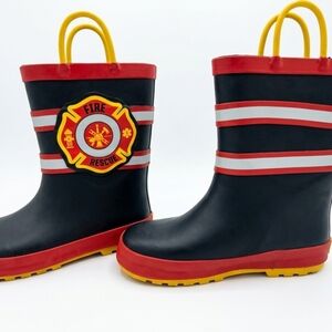 Western Chief Kids Fire Rescue Rain & Snow Boots - Black, Red, Yellow
